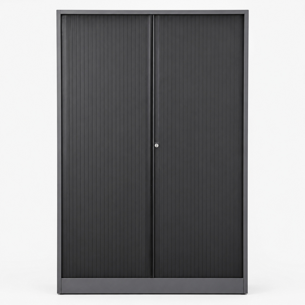 Gebruikte Ahrend Roldeurkast Zwart Antraciet 195 x 120 x 45 Cm